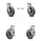 Service Caster 8 Inch Thermoplastic Rubber Caster Set with Ball Bearings 2 Swivel Lock 2 Brake SCC-30CS820-TPRBD-BSL-2-TLB-2 - alternate 4